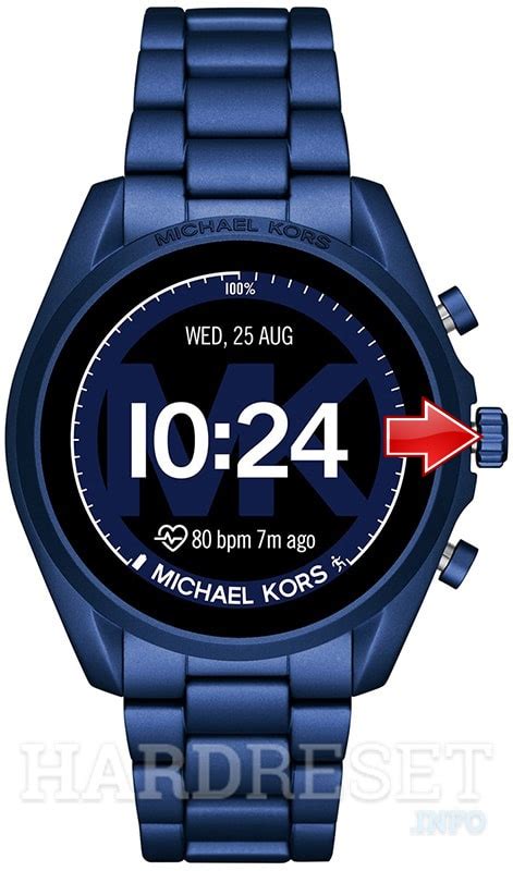 how to factory reset michael kors watch